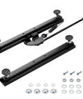 Universal Go Kart Seat Slider Kit With Hardware For Bucket Seats, Easy Install, Seven Inch Forward Back Travel shown with components