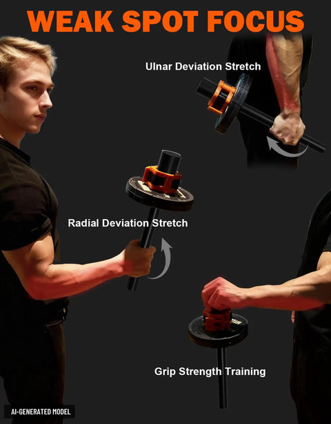 Two In Forearm Trainer For Strength Grip And Wrist Mobility For Athletes And Weekend Warriors with hand exercises demo