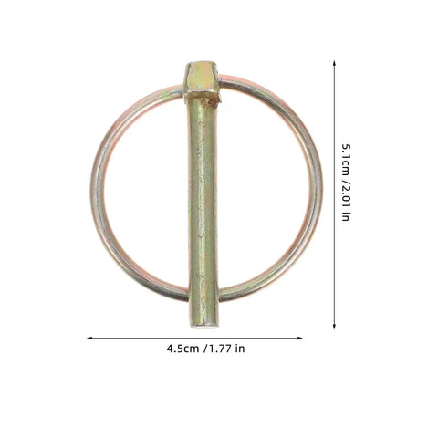 Lynch Pin 16 Piece Assortment Kit For Farm Tractors Trailers Mowers And Trucks Self Locking Spring Ring Design, 5.1cm length