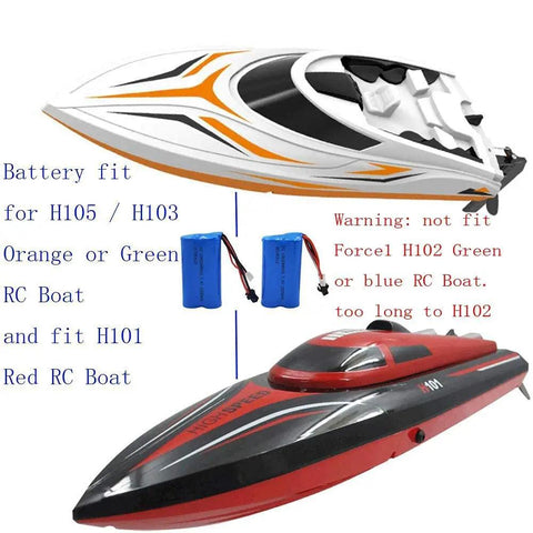 Two Pack 7.4V 1500mAh LiPo RC Boat Battery With SM2P Plug 2S 15C High Discharge For H101 H103 H105 Remote Control Boats