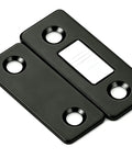 Black metal base for 10 Pack Ultra Thin Large Magnet Cabinet Door Catches For Strong Secure Closures Easy Install With Screws Or Adhesive Tape