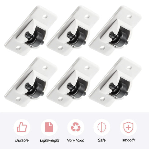 24 Pcs Self Adhesive Caster Wheels Set For Boxes And Storage Racks Ideal For DIY Projects And Heavy Load Bins displayed individually