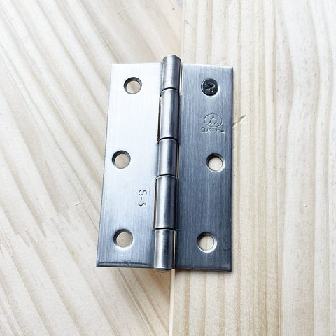 Heavy Duty 2 Pack 3.5 Inch Folding Butt Hinges In 304 Stainless Steel With Brushed Finish for doors cabinets chests boxes and lids includes mounting screws Adiyer