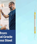 Gracey Curettes Set 7 Pcs With Gold Plasma Coated Tips For Precision Scaling Root Planing And Periodontal Care, Ergonomic 9 Mm Handle For A Comfy Pro Grade Dental Instrument Kit, 7-inch stainless steel instrument