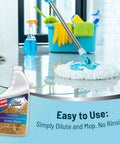 Natural Stone Floor Cleaner For Limestone, Travertine, Marble, Slate And Polished Concrete, PH Neutral Formula with mop and bottle