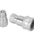 Rock Solid Hardened Steel Hydraulic Quick Coupler 3 4 Inch Npt Iso5675 Compatible Quick Connect Fitting, two-piece view