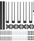 Heavy Duty Garage Ski Storage Rack Wall Mount Holds Up To 10 Pairs Of Skis And Snowboards, 200 Lb Capacity assembly components