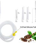 Enema Kit For Home Use With 2L Bag, 5 Ft Silicone Hose, 5 Reusable Tips, Adjustable Water Flow, Multi Size Tips, Easy Cleanse And Colon Detox At Home Set Today. 5 ft silicone tubing with reusable tips and yellow flow valve
