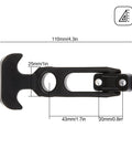 Rubber T-handle draw latch, 4.3 inch, black, for tool boxes, coolers and golf carts
