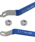 Stainless Steel Ball Valve Handle DN20 Water Valve Lever For Outdoor Faucet Replacement Kit 6 x 10 mm shown with blue grip