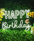 Bright Happy Birthday Neon Sign LED Light With Dimmable Switch For Backdrop Large Birthday Party Decoration Photo Backdrop