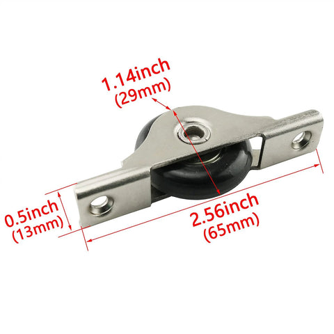 2 Pcs Nylon Wheel Sliding Door Roller 29mm Diameter With Stainless Steel Shell And Screws Black Window Weight Pulley