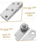 360 Degree Heavy Duty Stainless Steel Invisible Pivot Hinge for Secret Doors and Hidden Bookcases With Sleek Low Profile Design Concealed Rotation Hardware for Smooth Operation in Concealed Spaces by DOITOOL, showing stainless steel material and easy installation.