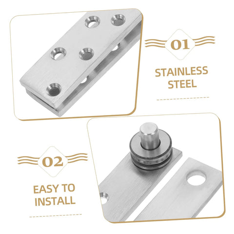 360 Degree Heavy Duty Stainless Steel Invisible Pivot Hinge for Secret Doors and Hidden Bookcases With Sleek Low Profile Design Concealed Rotation Hardware for Smooth Operation in Concealed Spaces by DOITOOL, showing stainless steel material and easy installation.