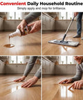No Sweat Wood Floor Restorer Without Sanding For Hardwood And Laminate delivers application process on clean wood floors.