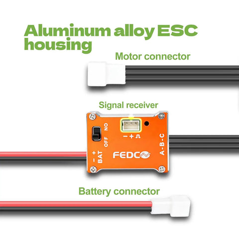 SCX30 Brushless Motor And Transmission Upgrade Kit With 25A ESC 3500KV Outrunner For Axial SCX30 RC Crawler, ESC connectors