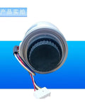3P DC Variable Frequency Brushless Condenser Fan Motor for Air Conditioners, rear view with wiring and connector visible