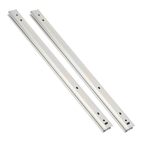 Rugged Three Fold Full Extension Drawer Slides Side Mount 400mm Ball Bearing Runners For Cabinets RVs Medical Carts And Electronics Enclosures Zinc Plated Steel With Smooth Glide pair display