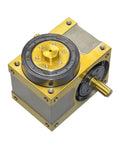 Cam Indexer Intermittent Indexing Table Fits 45DF 60DF 70DF 80DF Models, compact gold and silver design for industrial automation.