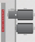 Diagram of Magnetic Push Latches For Cabinets And Doors Heavy Duty Push To Open Hidden Handle, showing dimensions and function.