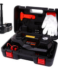 Electric Hydraulic Car Jack Kit 5 Ton 12V Portable Floor Lift Beast Of A Lift Up To 17.7 Inches with accessories in open case
