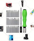 32 In 1 Precision Screwdriver Set With Mini Magnetic Cross And Flat Head Bits For Cars, Furniture, Smartphones, Cameras And Electronics Repair, A Handy Grab And Go DIY Tool Kit For Home And Auto