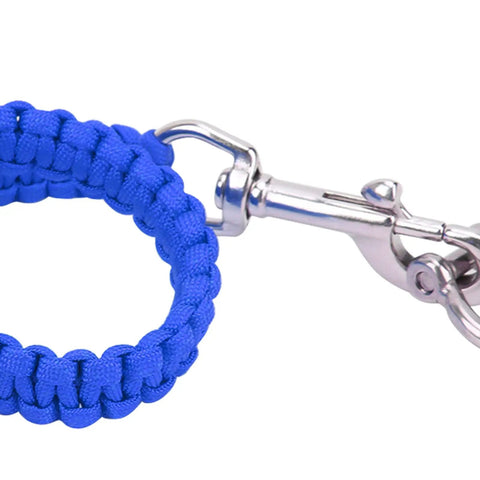 Underwater Camera Lanyard With Retractable Stainless Steel Hook And 360 Degree Rotation, Royal Blue marine-grade rope close-up