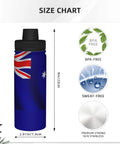 Flag Print Insulated Water Bottle For Outdoor Adventures And Gym, Double Wall Stainless Steel Keeps Hot Coffee Or Ice Cold For Hours