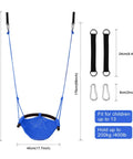 Heavy Duty Kids Rope Swing Seat For Indoor And Outdoor Play With Secure Hooks And Straps 440 Lb Capacity Blue Set
