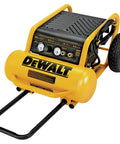 Heavy Duty Portable Air Compressor Featuring 4 5 Gallon Steel Tank And 225 Psi Maximum Pressure With Smooth Roll Wheels for quick hook ups.