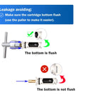 Diagram showing Cartridge Replacement Kit For 1222 One Handle Tub And Shower Valve With Removal Tool, flush vs not flush setup