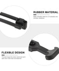 Close-up of Beefed Up Rubber Latch Set 4 Pack T Handle Draw Latches with Flexible Elastic Buckles, rubber material focus