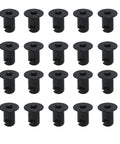 Hella Tough Aluminum Quarter Turn Fasteners With Flush Allen Head And Dzus Button Style for car panel mounting, 20 pack, smooth black finish.