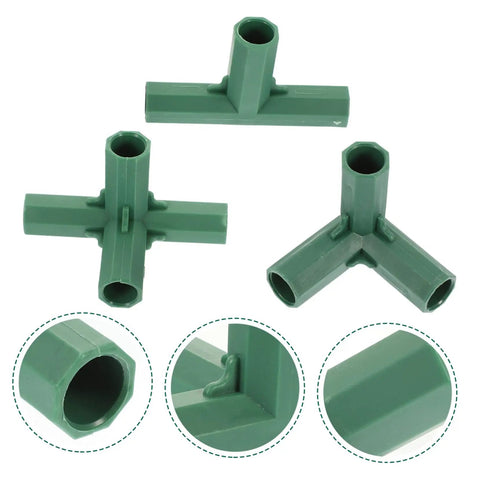 Gardening Frame Connector Kit 20 Pack Bracket Connectors for Outdoor Greenhouses, Easy Install and Use, Durable Plant Support for Stable Shelving and Strong Frame Connections, Perfect for DIY Garden Projects