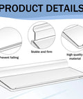 Four Pack Slatwall Shelves 14.5 By 5.9 Inches Dope Durable Plastic Floating Wall Mount Shelves details showing stability and quality