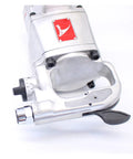 Heavy Duty 1 Inch Air Powered Impact Wrench Featuring Super Slick Trigger Controls And Cushioned Grip Handle close-up of trigger and hose connection.