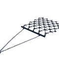 Heavy Duty Drag Harrow For ATVs And UTVs With A 4 Foot By 4 Foot Frame Seven Rows Of Sturdy One Half Inch Tines 129 Lb Weight Tow Chain
