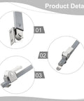 Five Piece Kid Safe Window And Cabinet Lock Set Windproof Restrictor And Sliding Door Sash Locks Strong Casement Safety Latch Kit For Home Durable Zinc Alloy Build Quick Easy Install detailing close-up