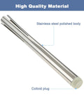 Heavy Duty Bike Headset Cup Remover Tool for 1-1/8, 1-1/4 and 1-1/2 inch bearings, polished stainless steel with rubber tip