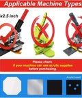 Image showing applicable machine types for 1000 Piece Acrylic Magnet Materials Kit For 2.5x2.5 Inch DIY Photo Fridge Magnets For Makers Easy Magnet Maker Supplies For Crafting Custom Fridge Magnets For Crafts And Gifts