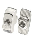Reliable M4 T Slot Nuts Hammer Head Fastener Nuts For Aluminum 40x40 Profiles Nickel Plated Carbon Steel Set Of 50