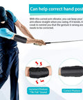 Golfer using Golf Swing Trainer Arm Brace For Elbow Posture Correction Adjustable Swing Alignment Aid For Men And Women Beginners