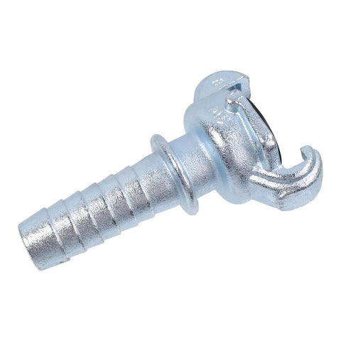 Four Piece Three Quarter Inch Hose Barb Air Fittings Kit With Safety Locks And Washers, galvanized barb fitting with claw grip