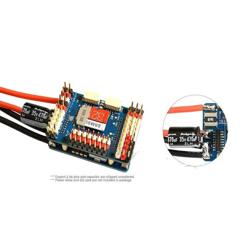 Close-up of Flight Controller With OSD For 2-6S LiPo Drones, MATEK H743-WLITE Ready, highlighting connectors and components.