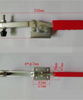 Horizontal Quick Positioning Toggle Clamps For Heavy Duty Welding And Precision Tooling Fixtures GH203F side view with red grip handle.