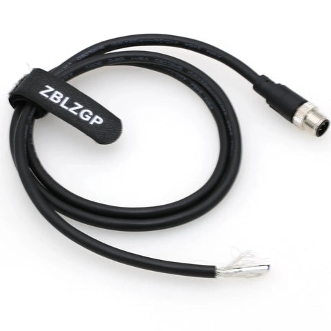 Pro Grade M12 Four Pin Male Sensor Connector with shielded aviation cable for industrial automation and sensor wiring applications 1 meter