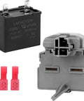 Two Piece Fridge Start Kit With PTC Relay And 12uF 250V Run Capacitor For Kenmore And Maytag Fridges Replaces W10448874 W10128795 W10197427