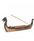 Hand Carved Dragon Boat Incense Holder For Stick Incense Burners, Distinctive Dragon Censer Ornament, wooden boat with incense stick