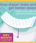 Overnight Diaper Booster Pads Stops Nighttime Leaks For Extra Absorbency Size Four To Six 30 Count Hypoallergenic Pediatrician Tested