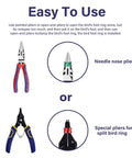 Needle nose and special pliers for Open Aluminum Bird Leg Rings For Pigeons Parrots Doves And More Mixed Colors 50 Pack.
